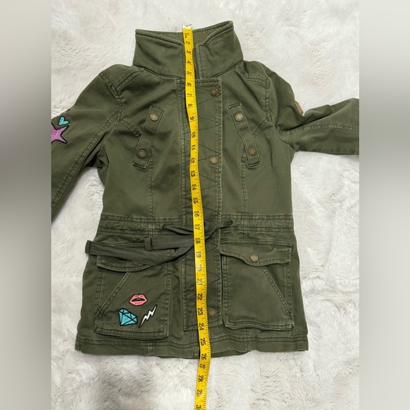 Hollister Cotton Twill Cargo Jacket Green Olive embroidery womens teens XS - Picture 11 of 14